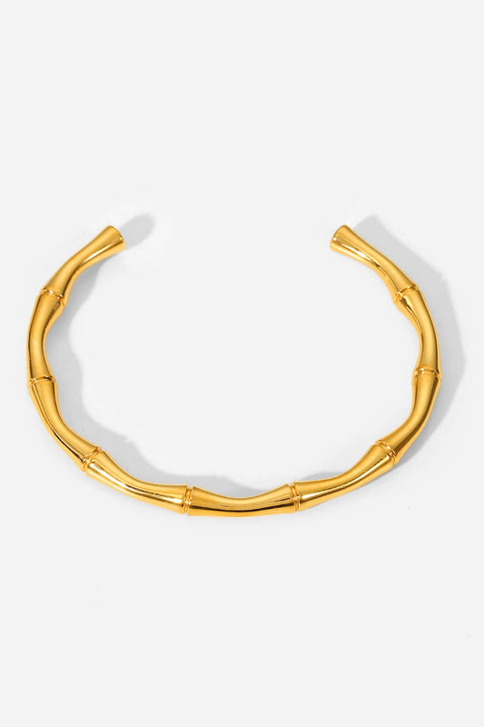 City Living Bamboo-Shape Open Cuff Bracelet