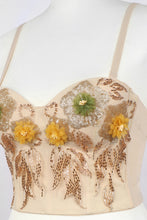 Load image into Gallery viewer, Flower Embellishment Sequined Bustier
