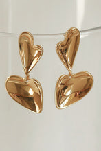 Load image into Gallery viewer, Heart-Throb Gold-Plated Drop Earrings
