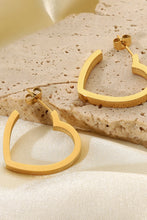 Load image into Gallery viewer, Heart-Shaped Hoop Earrings
