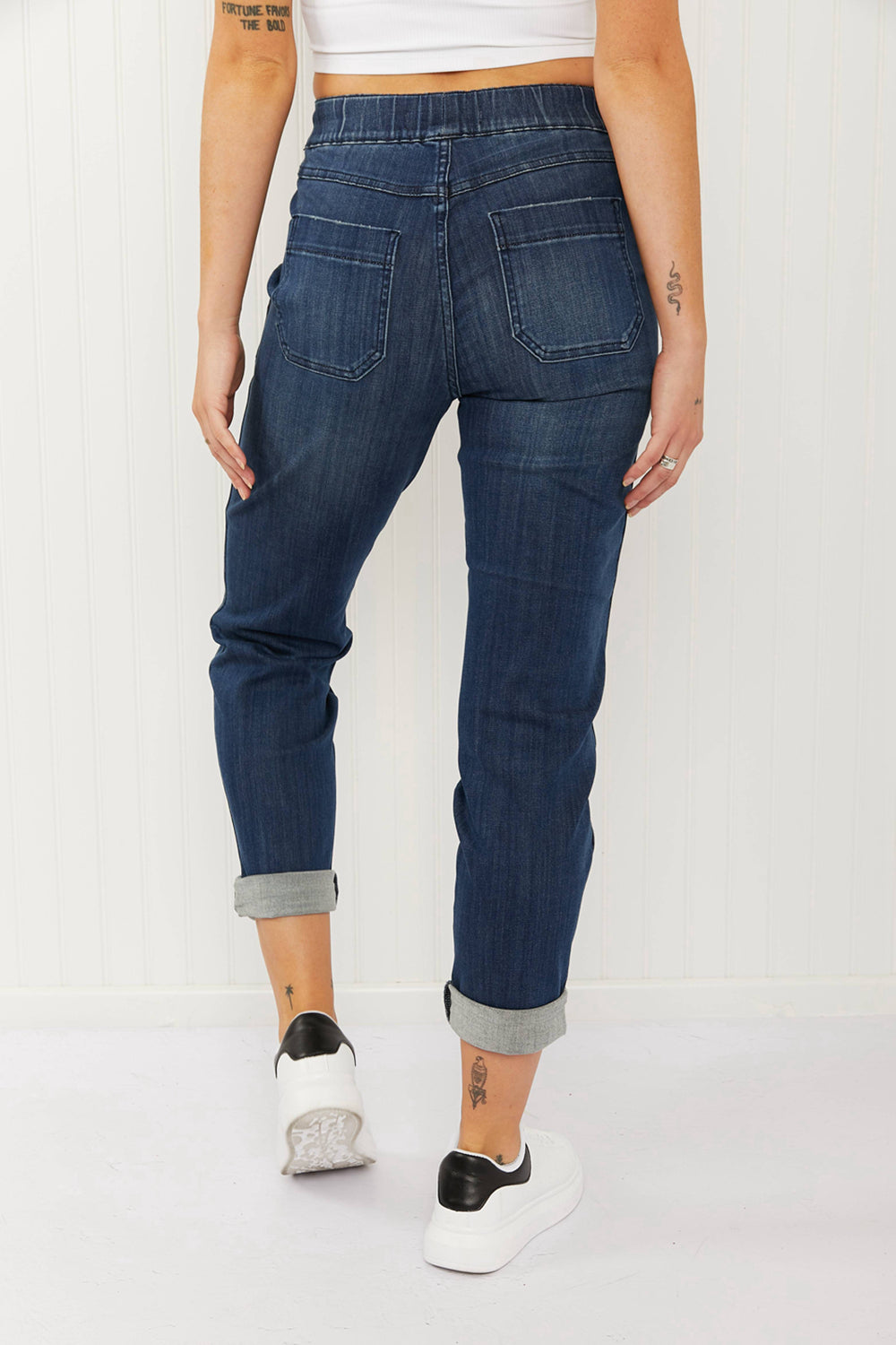 Judy Blue Full Size Drawstring Elastic Waist Jeans with Pockets