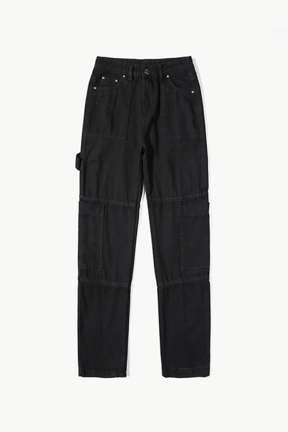 High-Rise Wide Leg Cargo Jeans