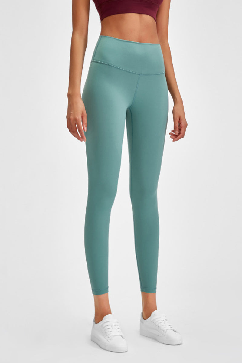 Wide Seamless Band Waist Sports Leggings