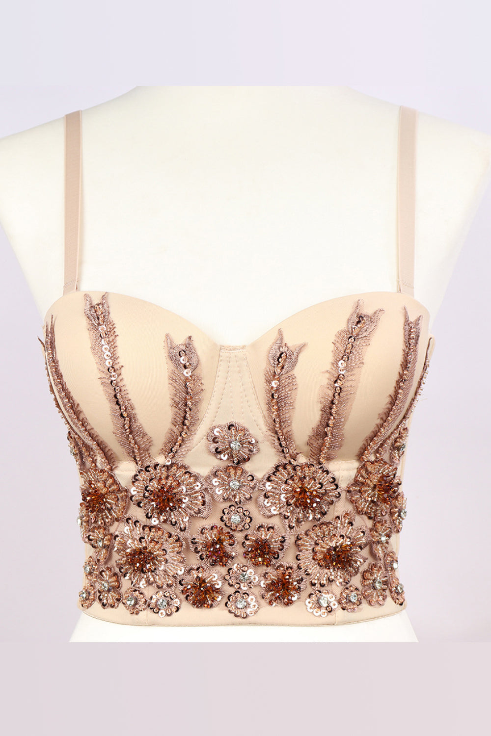 Floral Beaded Bustier