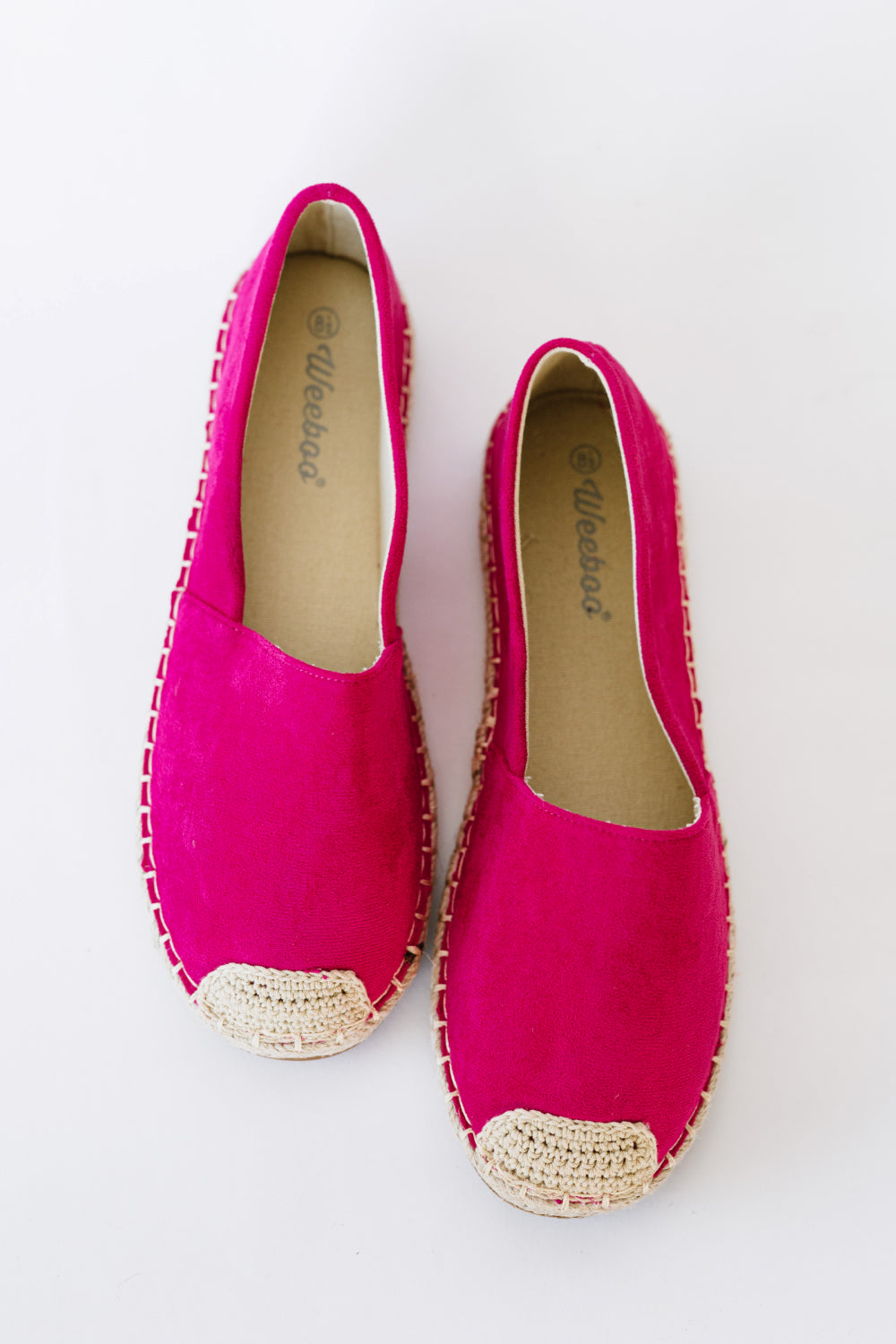 WeeBoo In Step Espadrille Slip-On Flats in Fuchsia