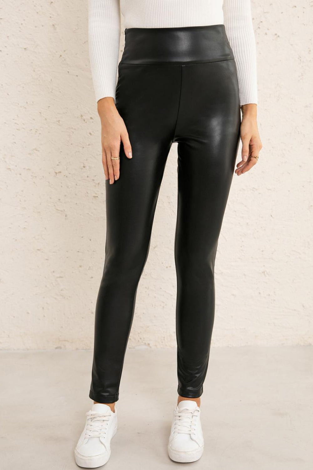 PU Leather Skinny Pants