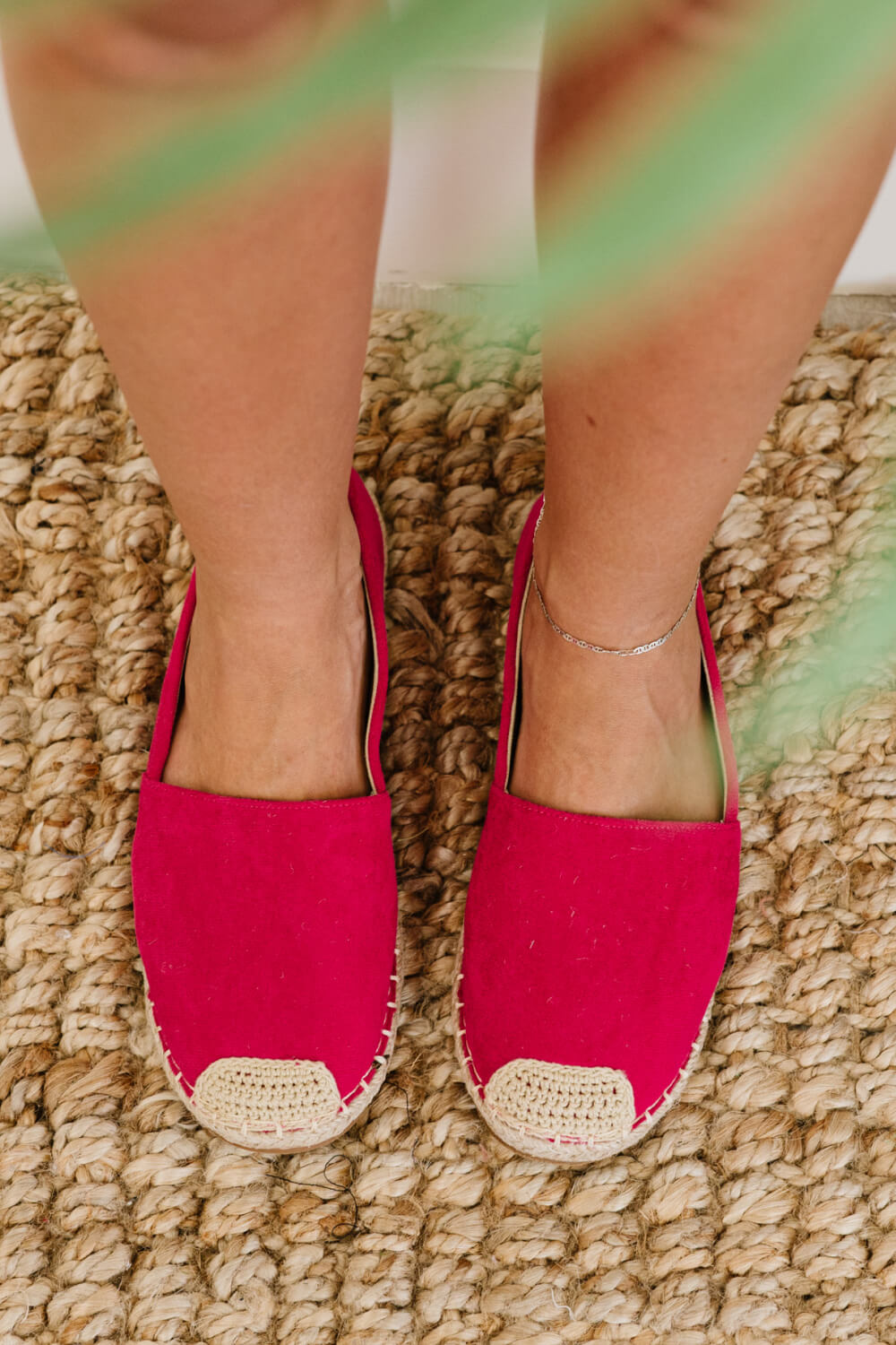 WeeBoo In Step Espadrille Slip-On Flats in Fuchsia