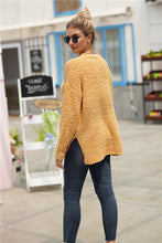 Load image into Gallery viewer, Fuzzy Side Slit High-Low Sweater
