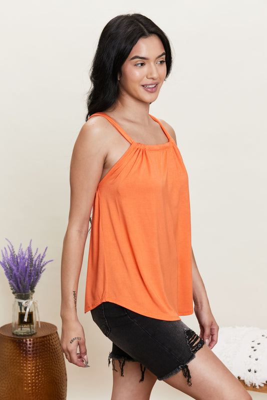 Sew In Love Bright-Eyed Beauty Tank in Tangerine