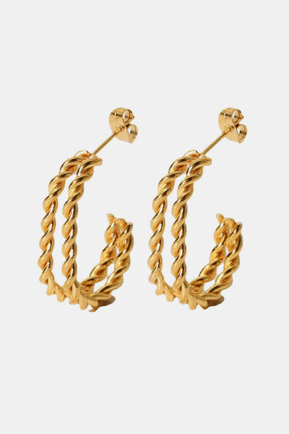 Twisted Rope Hoop Earrings