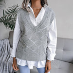 Argyle Capped Sleeve Sweater Vest