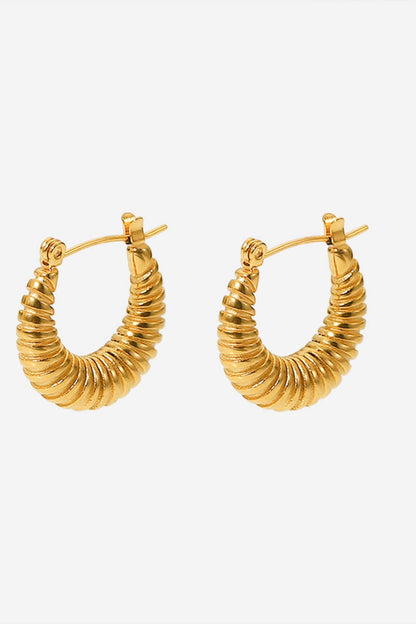 Catch Me Up Textured Hoop Earrings