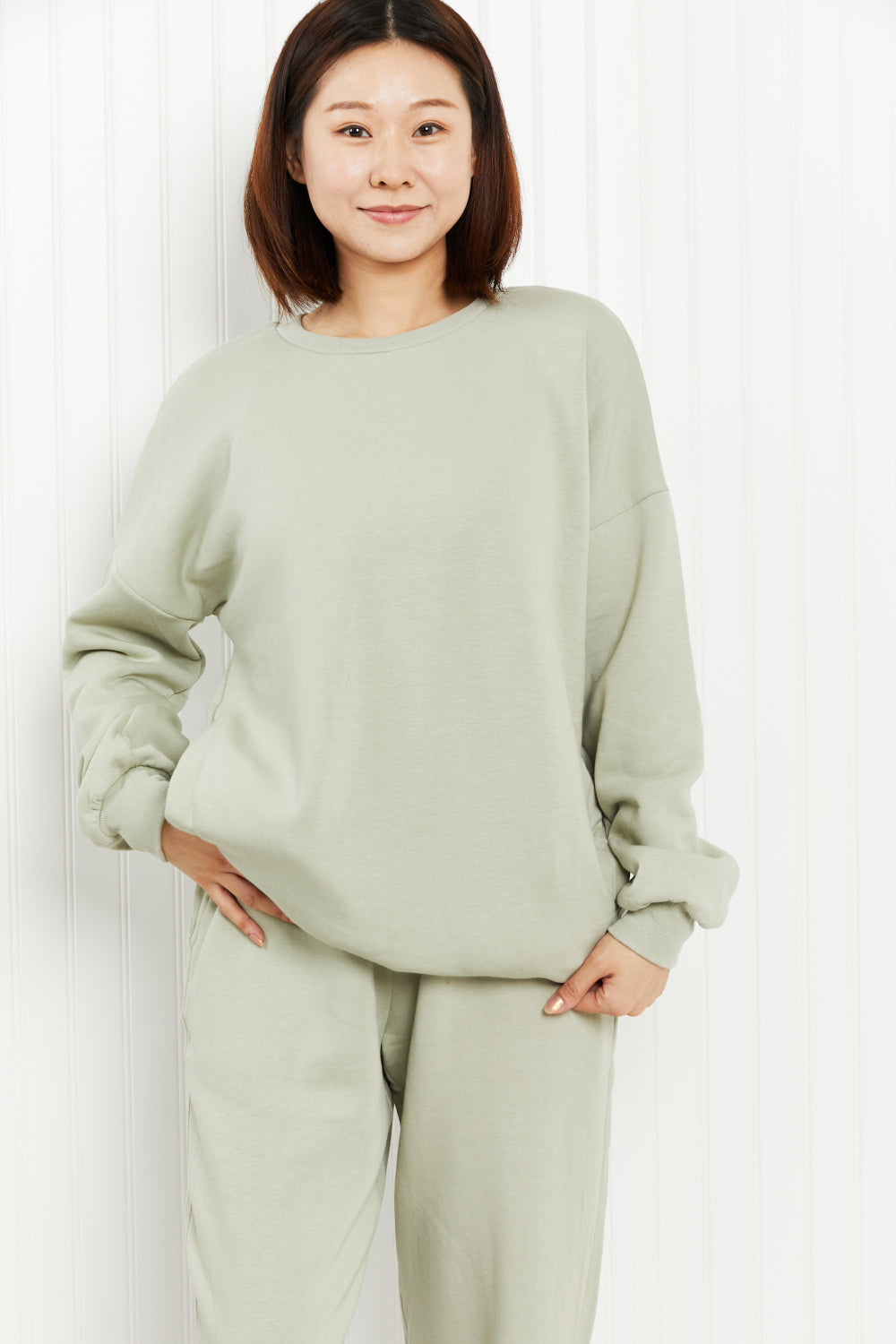 Zenana Full Size Dropped Shoulder Loungewear Set with Pockets