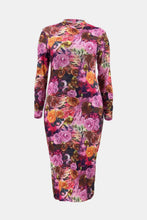 Load image into Gallery viewer, Plus Size Printed Mock Neck Maxi Dress
