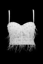 Load image into Gallery viewer, Feather and Rhinestone Bustier
