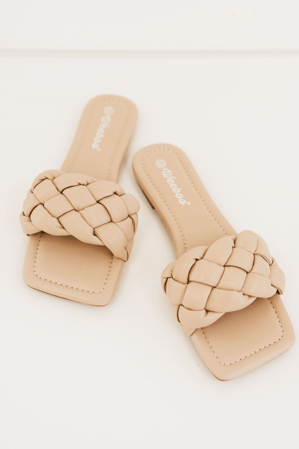 Weeboo Cakewalk Woven Square Toe Slides