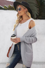 Load image into Gallery viewer, Open Front Curved Knit Cardigan Sweater
