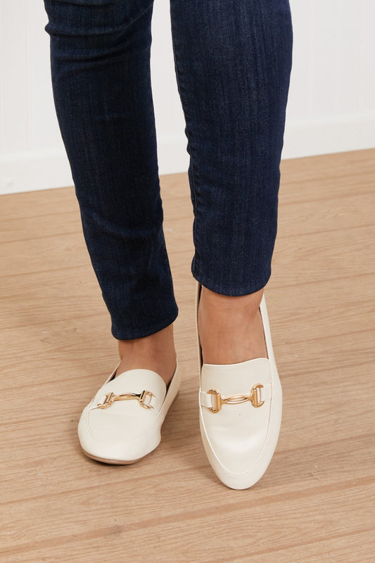 Qupid 9 to 5 Ballerina Metal Detail Loafers