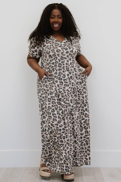 Zenana Born to be Wild Full Size Run Leopard Print Maxi Dress