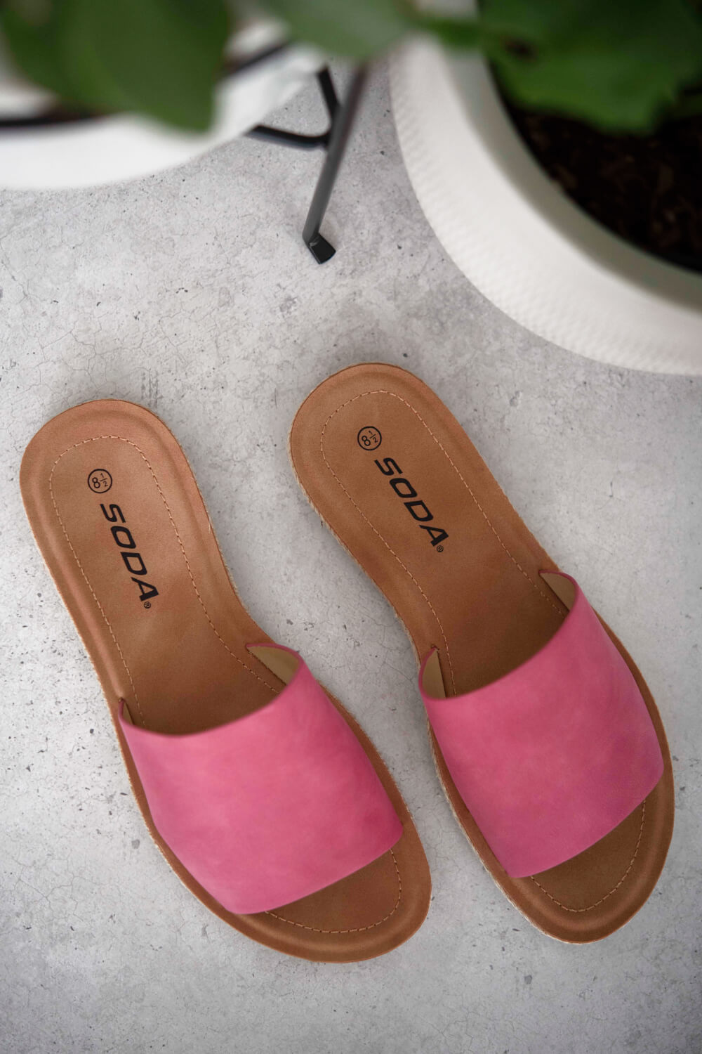 SODA Good Karma Open-Toe Espadrille Slides