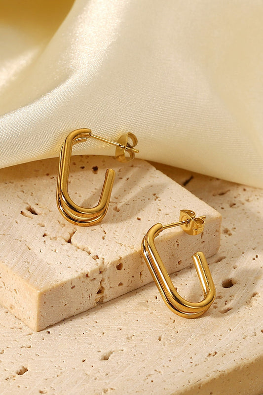 Shape of You Double-Layered U-Hook Earrings