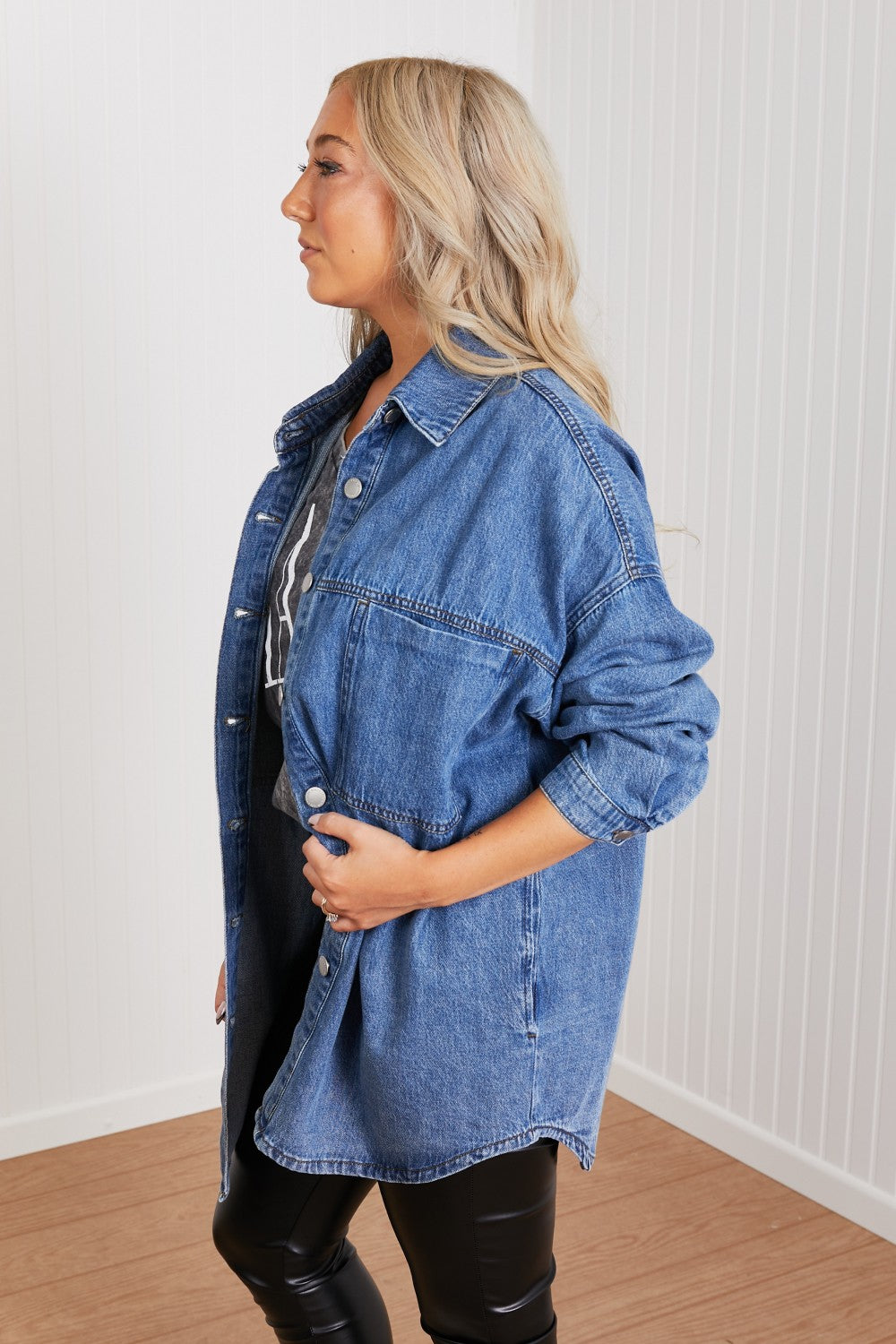 RISEN Jessica Denim Shacket