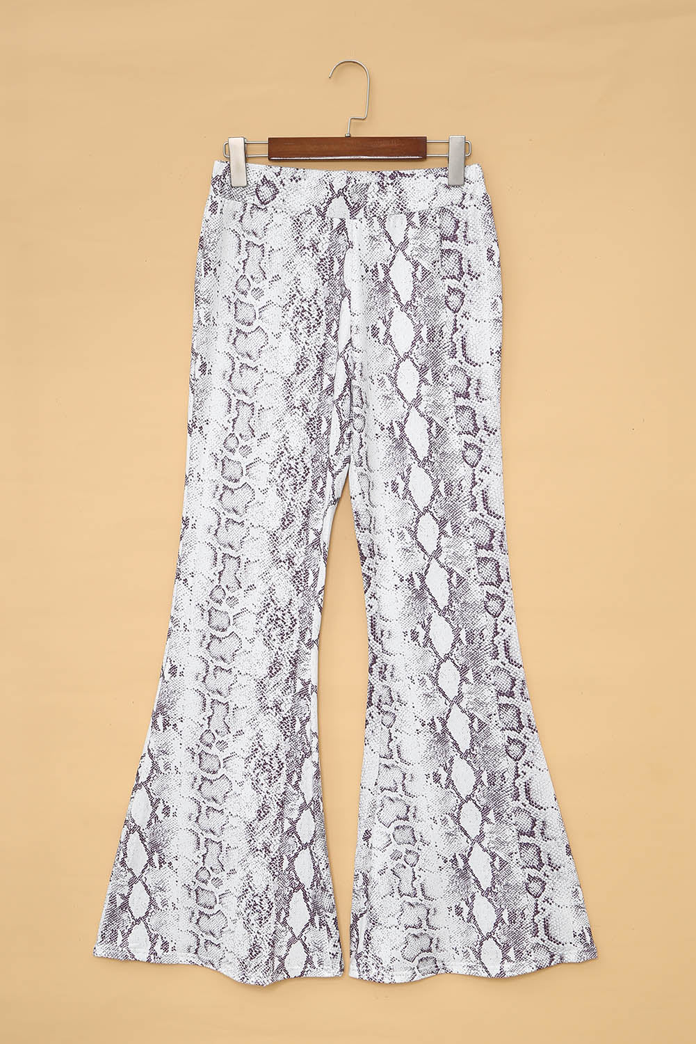 Snakeskin Print Wide Legs Pants