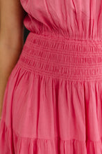 Load image into Gallery viewer, ODDI Pink Passion Full Size Run Smocked Waist Dress
