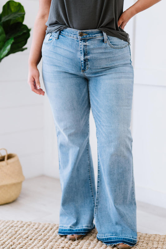 SneakPeek Fit and Flair Full Size Run Flare Jeans