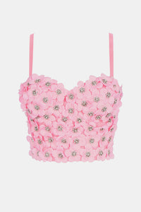 Flower Embellishment Bustier