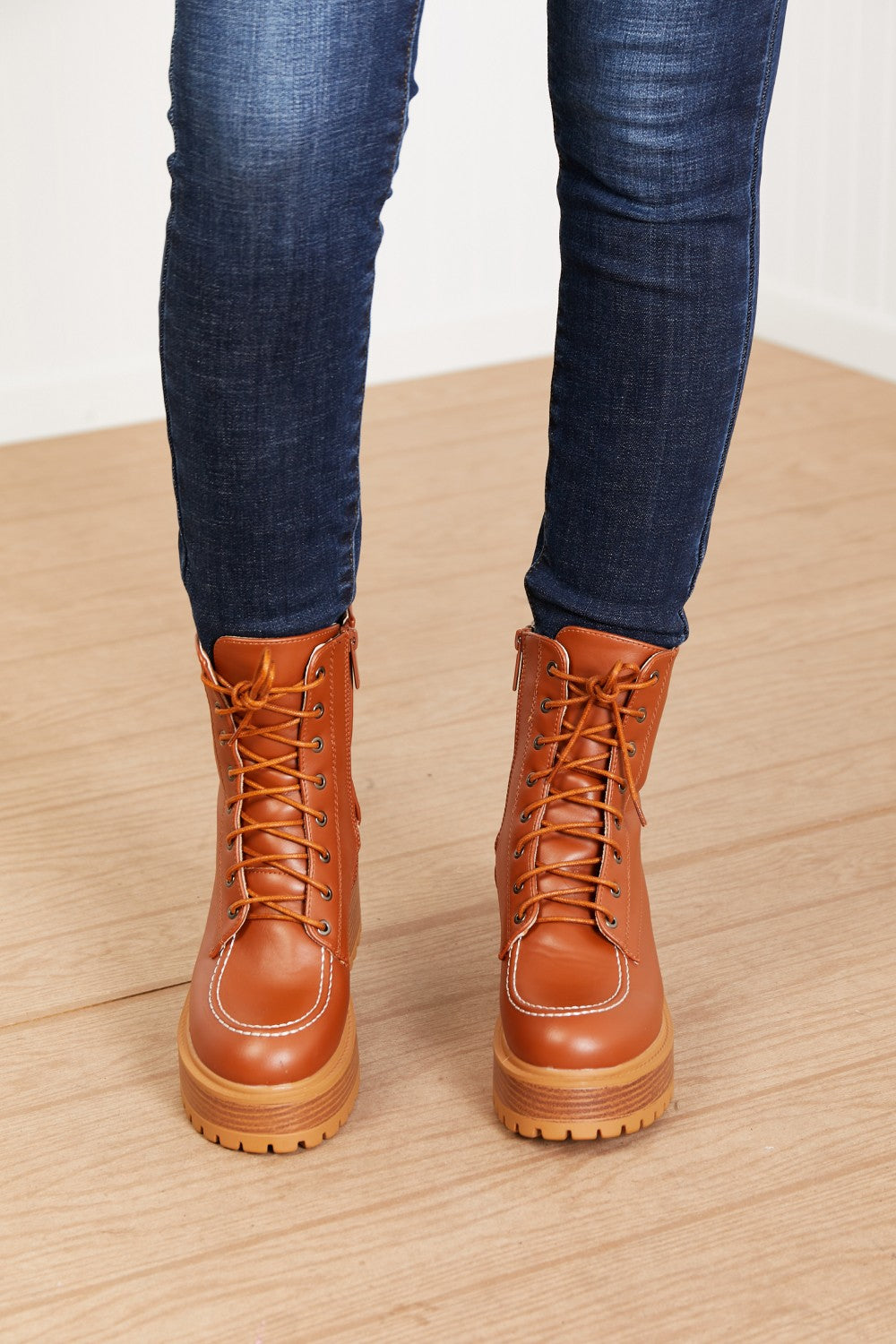 WeeBoo Climbing the Ranks Platform Combat Boots