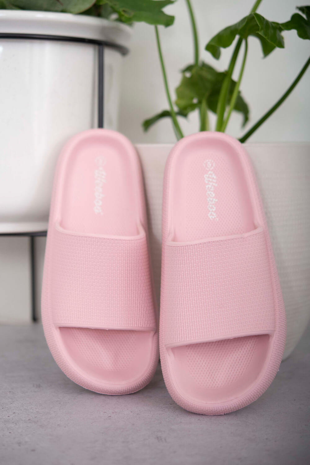 WeeBoo Go All Out Slide-On Sandals in Pink