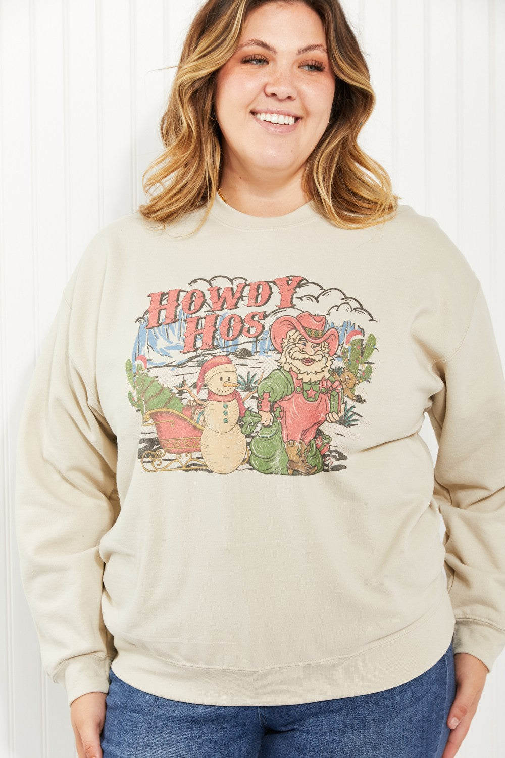 WKNDER Howdy Hos Full Size Graphic Sweatshirt