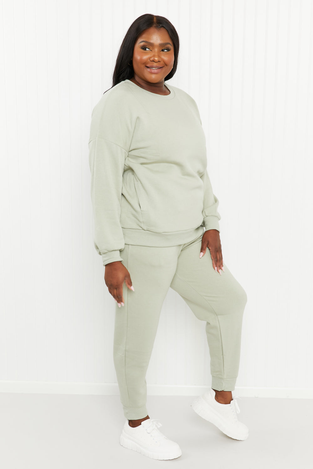 Zenana Full Size Dropped Shoulder Loungewear Set with Pockets