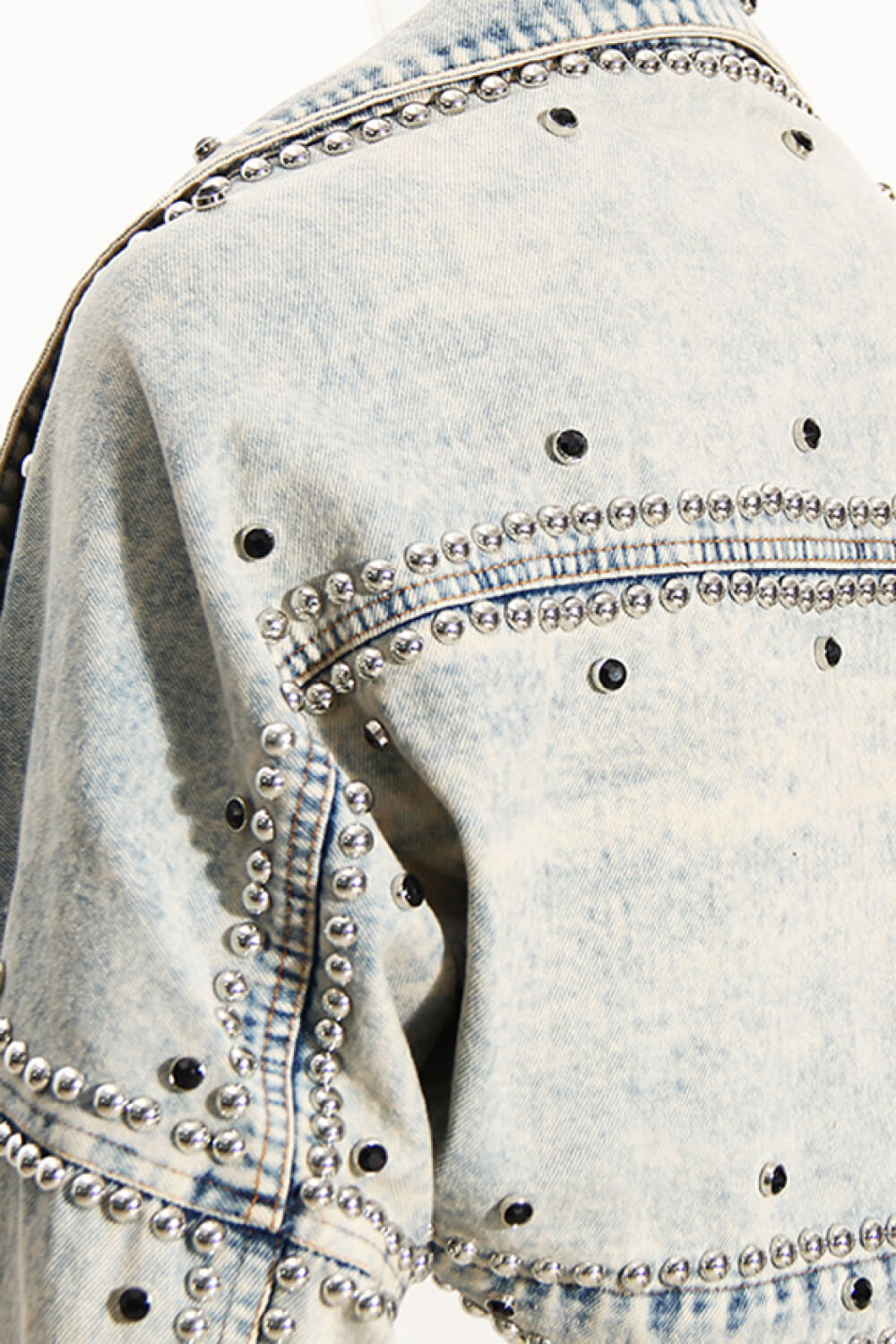 Studded Detail Denim Bolero