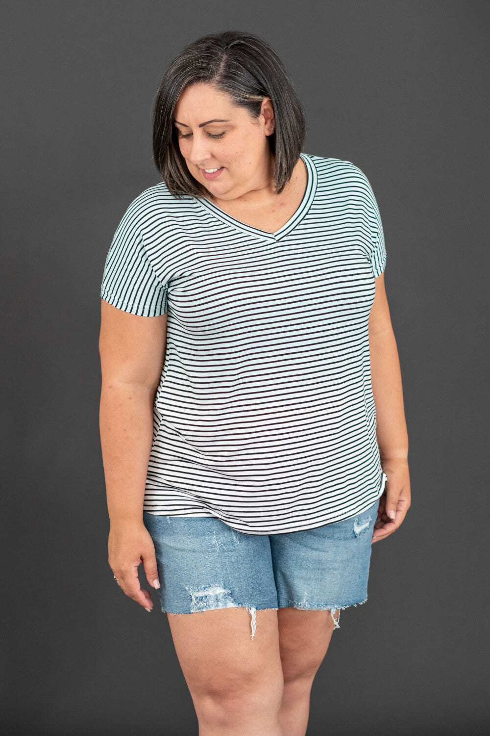 Sew In Love Running Free Full Size Striped Tee