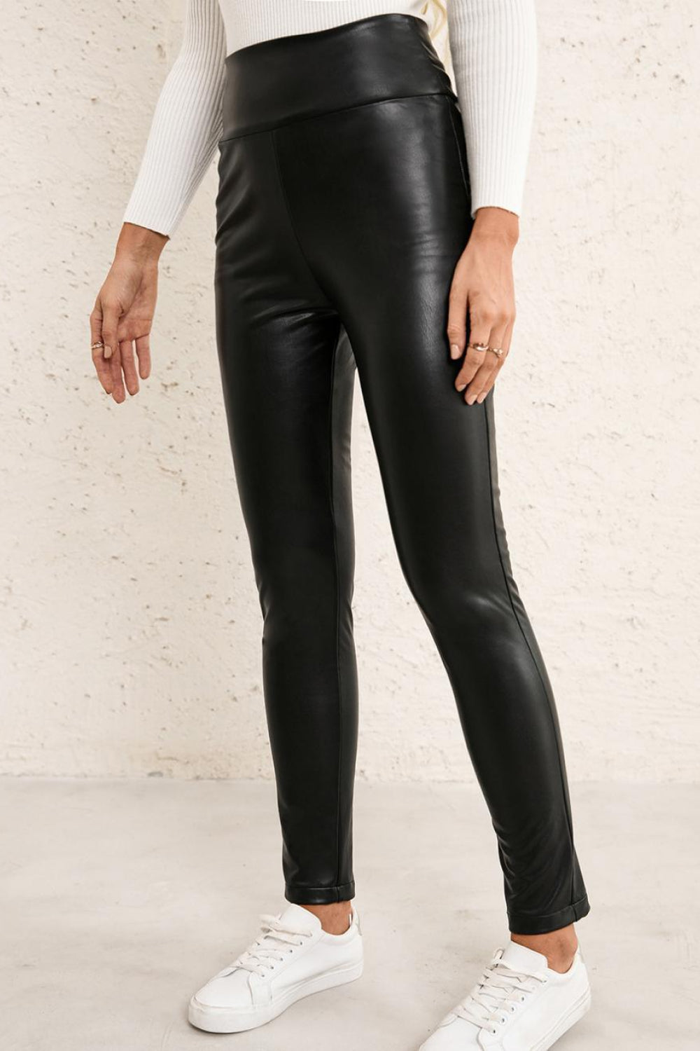 PU Leather Skinny Pants