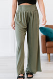 Zenana Easy Breezy Full Size Palazzo Pants in Light Olive