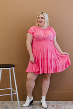 Load image into Gallery viewer, ODDI Pink Passion Full Size Run Smocked Waist Dress
