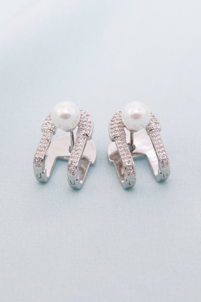 Statement Imitation Pearl Stud Earrings