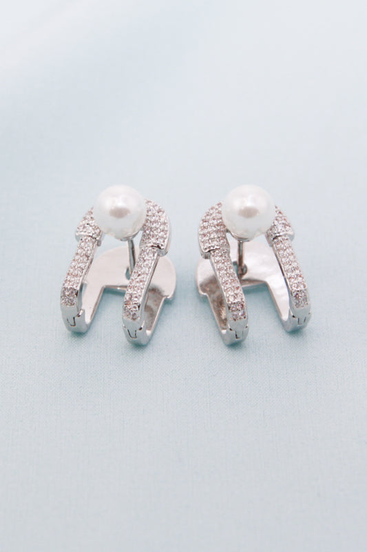 Statement Imitation Pearl Stud Earrings