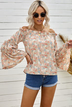 Load image into Gallery viewer, Floral Off-Shoulder Flare Sleeve Blouse
