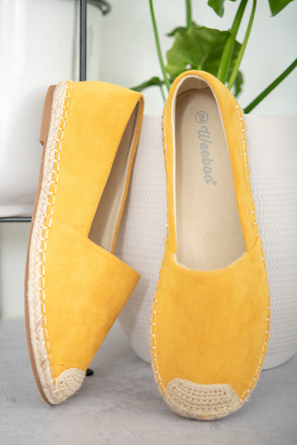 WeeBoo In Step Espadrille Slip-On Flats in Yellow