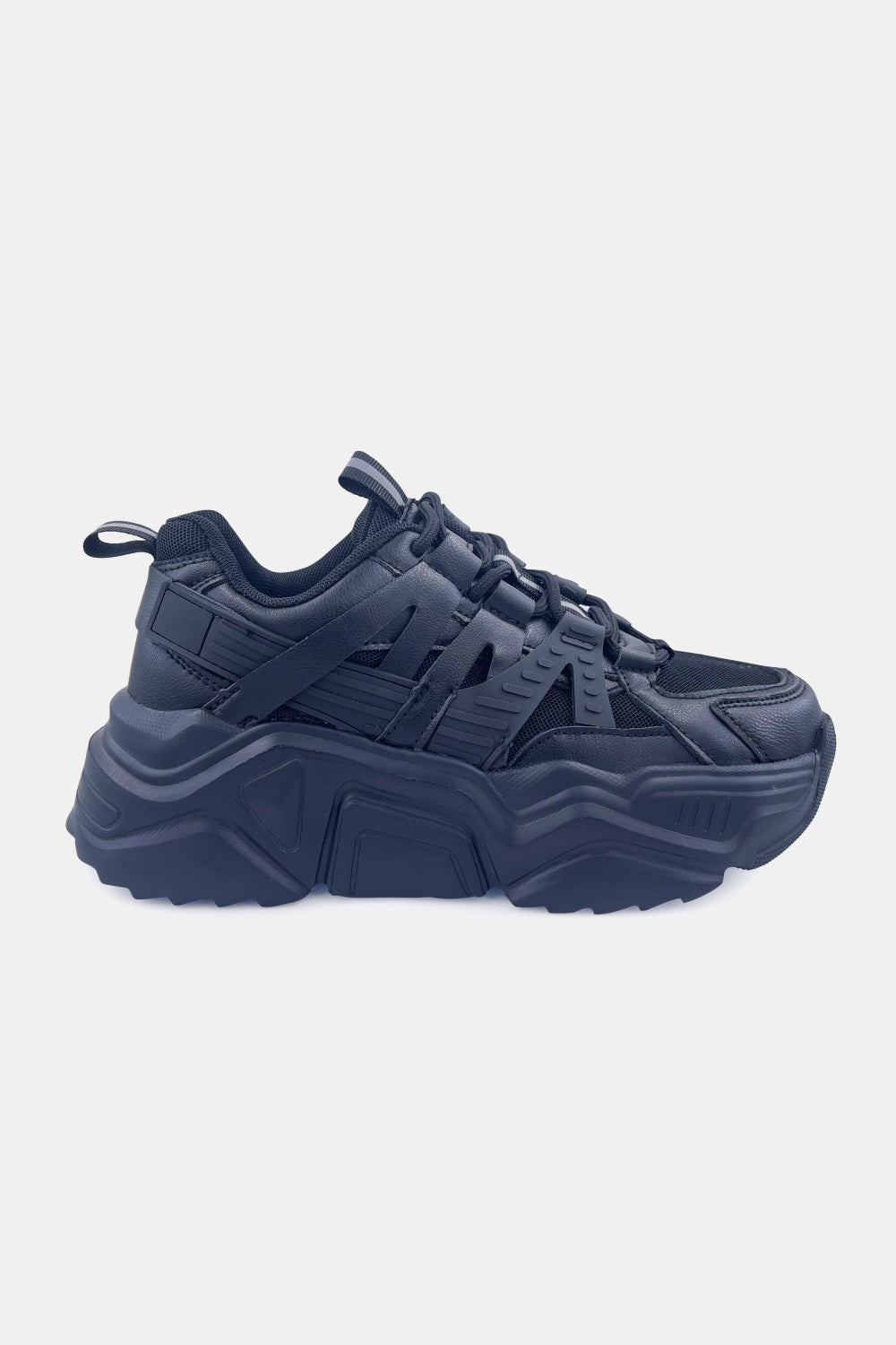 Berness Running Late Chunky Sole Athletic Sneakers in Black