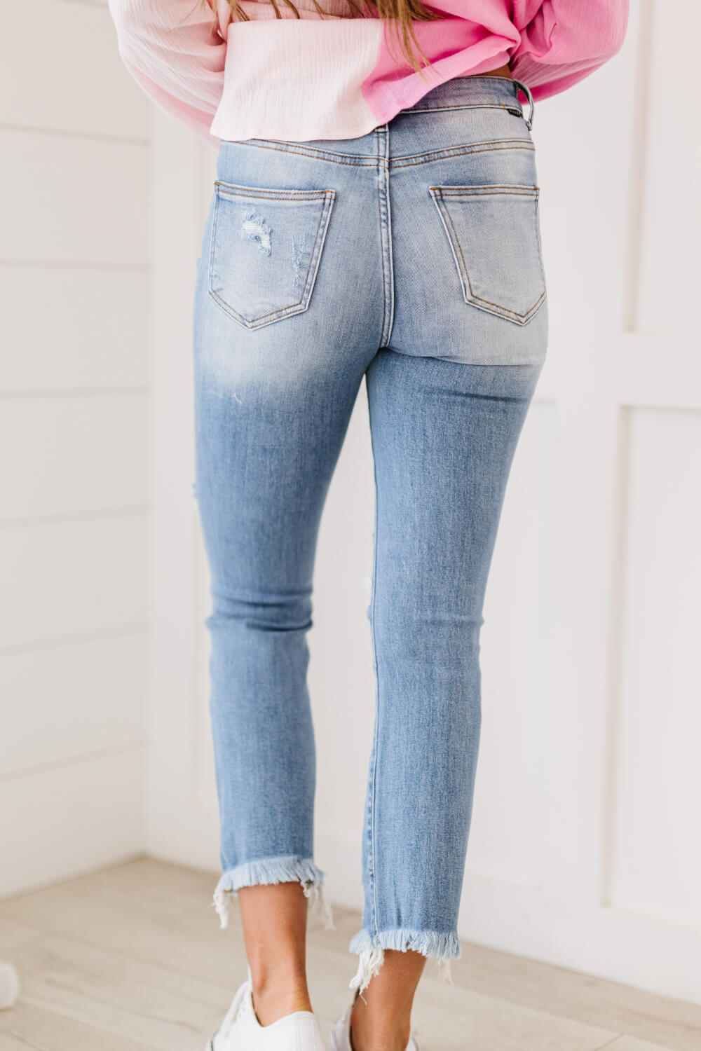 RISEN Joslyn Full Size Run Distressed Straight Leg Jeans