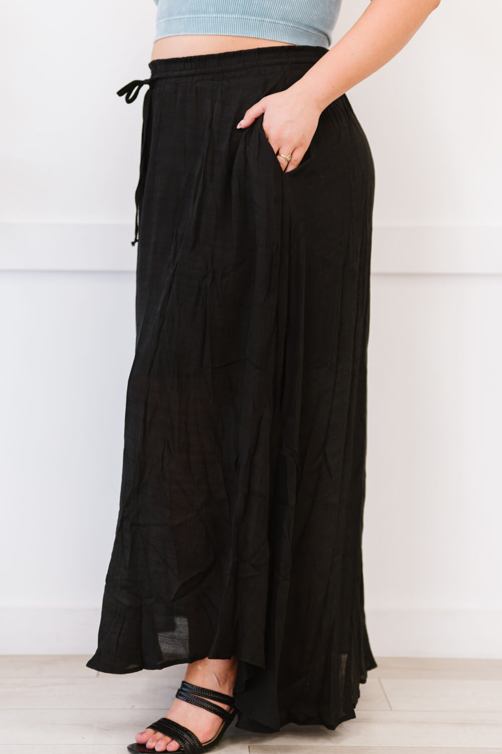 Sweet Lovely by Jen Full Size Leaps and Bounds Slit Maxi Skirt