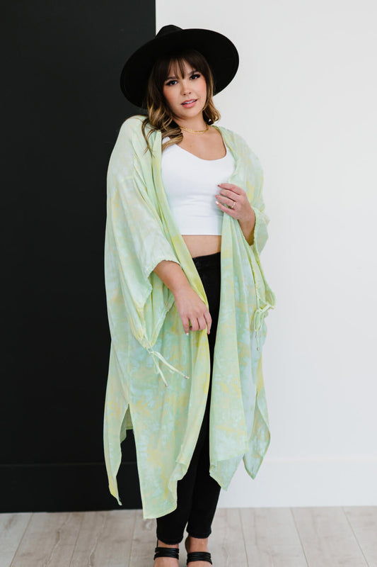 Davi & Dani Time for Tie-Dye Full Size Longline Kimono