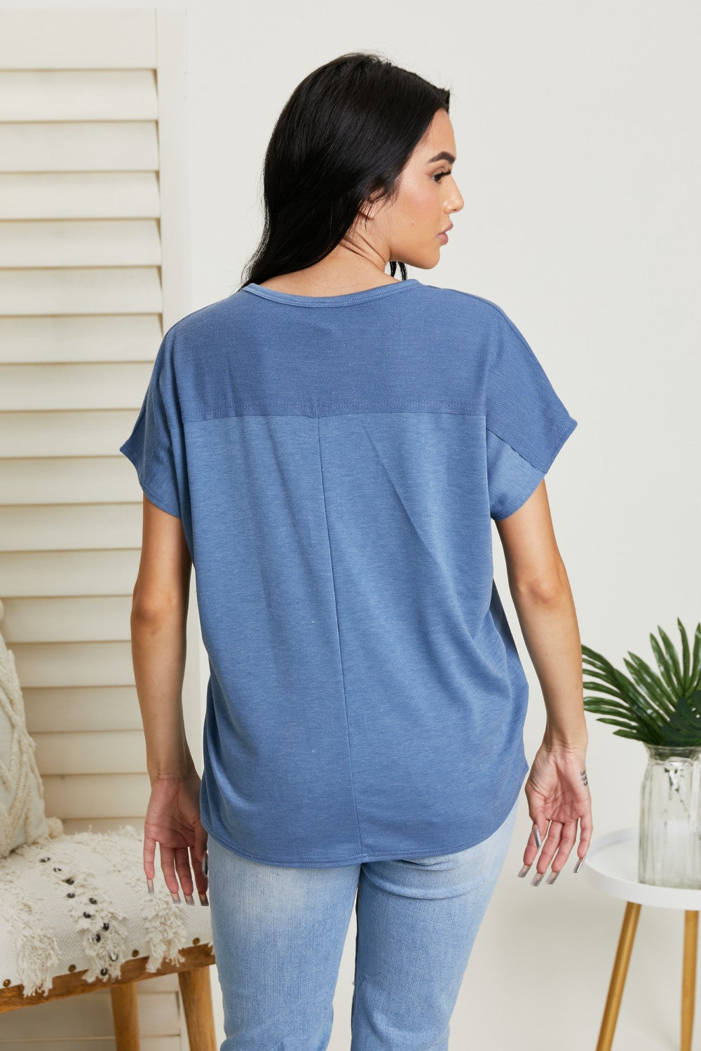 Sew In Love Stay and Chat Love Full Size Pocket Tee