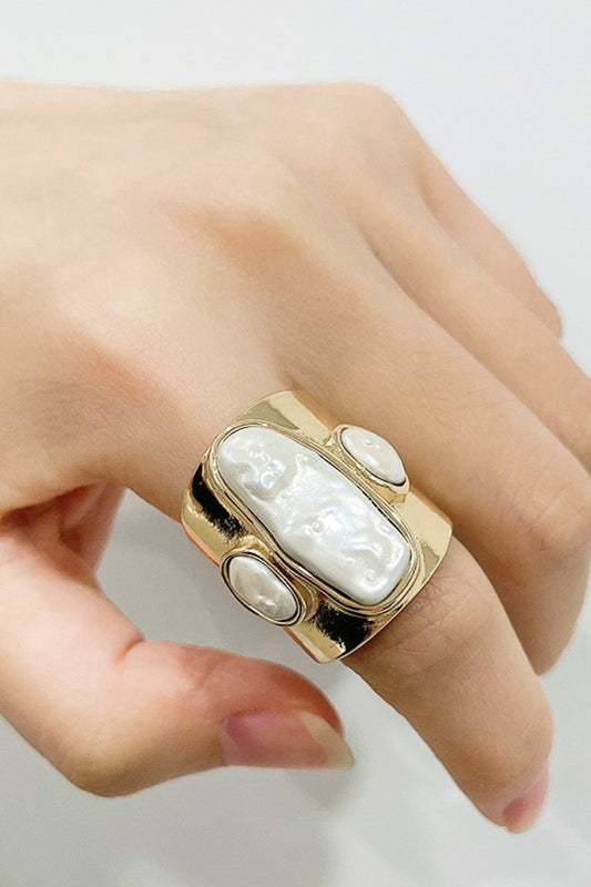 18K Gold-Plated Alloy Ring