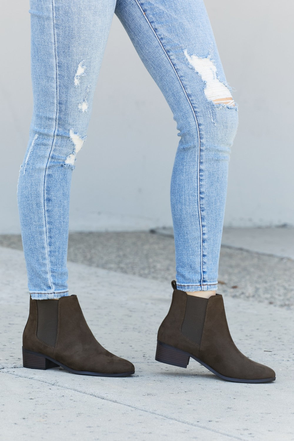 Fortune Dynamic Falling in Love Faux Suede Chelsea Boot